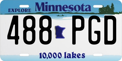 MN license plate 488PGD