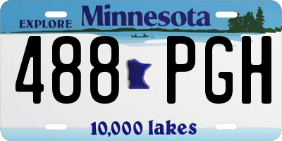 MN license plate 488PGH
