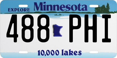 MN license plate 488PHI