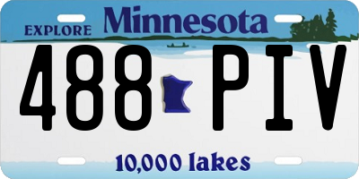 MN license plate 488PIV