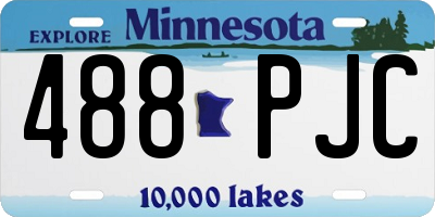 MN license plate 488PJC