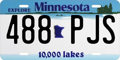 MN license plate 488PJS