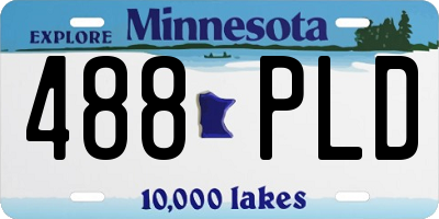 MN license plate 488PLD