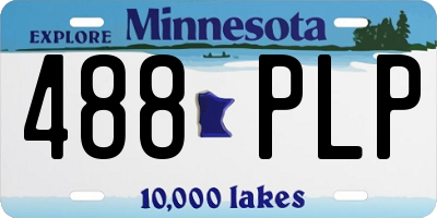 MN license plate 488PLP