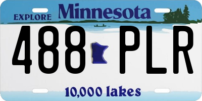 MN license plate 488PLR