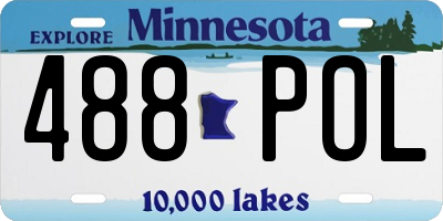 MN license plate 488POL