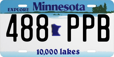 MN license plate 488PPB