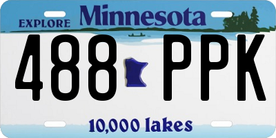 MN license plate 488PPK