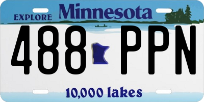 MN license plate 488PPN