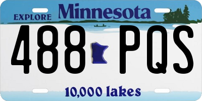 MN license plate 488PQS