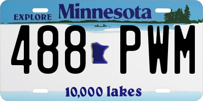 MN license plate 488PWM