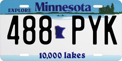 MN license plate 488PYK