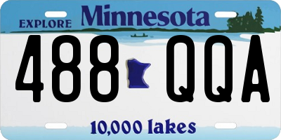 MN license plate 488QQA
