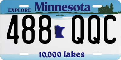 MN license plate 488QQC
