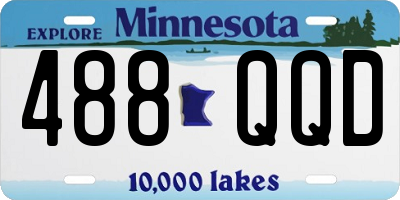 MN license plate 488QQD