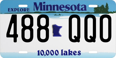 MN license plate 488QQO