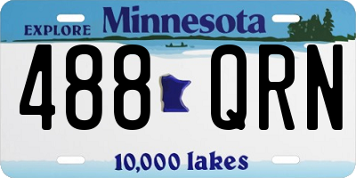 MN license plate 488QRN