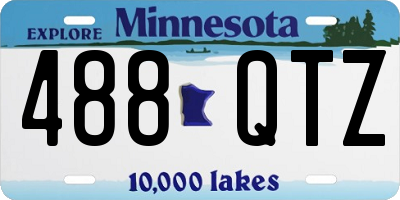 MN license plate 488QTZ