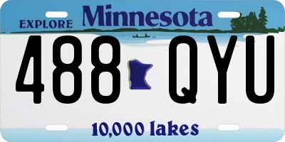 MN license plate 488QYU