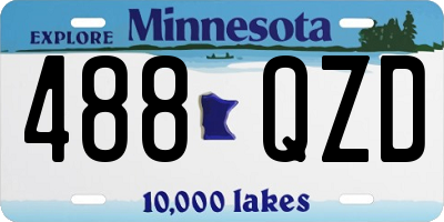 MN license plate 488QZD