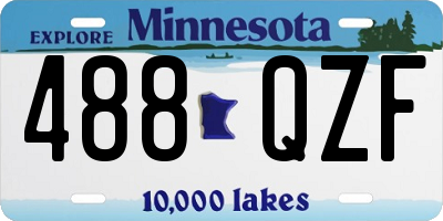 MN license plate 488QZF