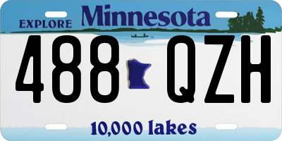 MN license plate 488QZH