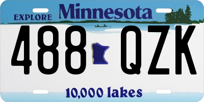 MN license plate 488QZK
