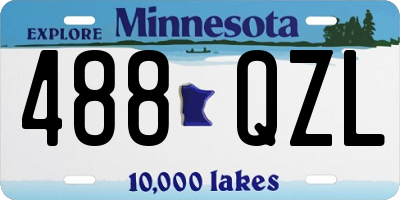 MN license plate 488QZL