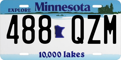 MN license plate 488QZM