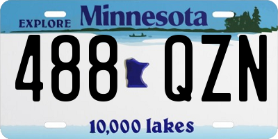 MN license plate 488QZN