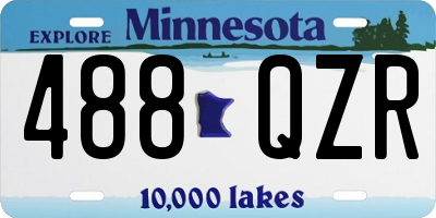 MN license plate 488QZR