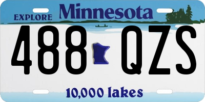 MN license plate 488QZS