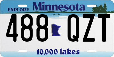 MN license plate 488QZT