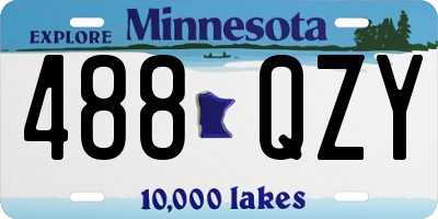 MN license plate 488QZY