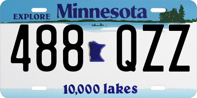 MN license plate 488QZZ