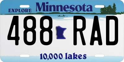 MN license plate 488RAD