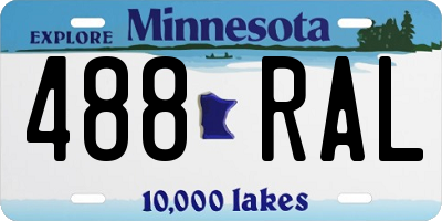 MN license plate 488RAL