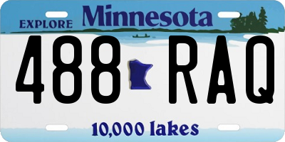 MN license plate 488RAQ