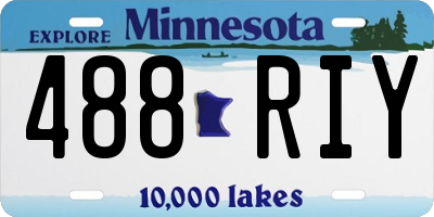 MN license plate 488RIY