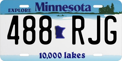 MN license plate 488RJG
