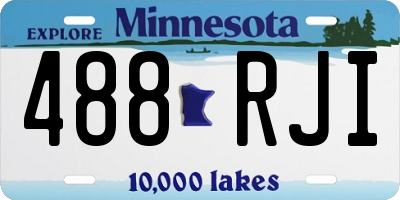 MN license plate 488RJI