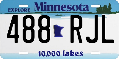 MN license plate 488RJL