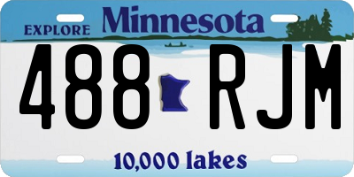 MN license plate 488RJM