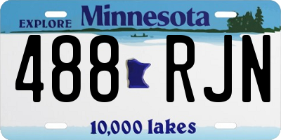 MN license plate 488RJN