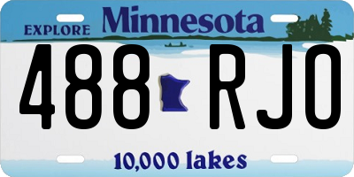 MN license plate 488RJO