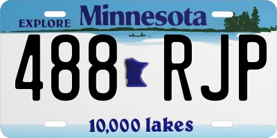 MN license plate 488RJP