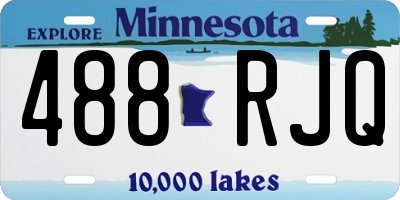 MN license plate 488RJQ