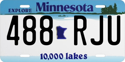 MN license plate 488RJU