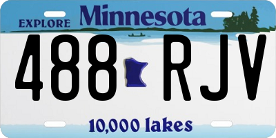 MN license plate 488RJV
