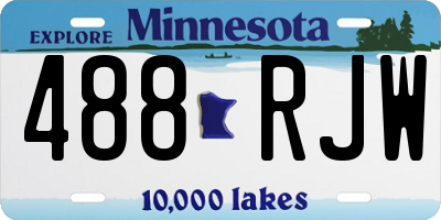 MN license plate 488RJW